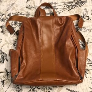 Faux Leather Backpack purse